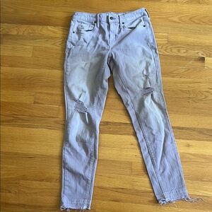 Mission Distressed Jeans High Rise Skinny 4R Light Purple